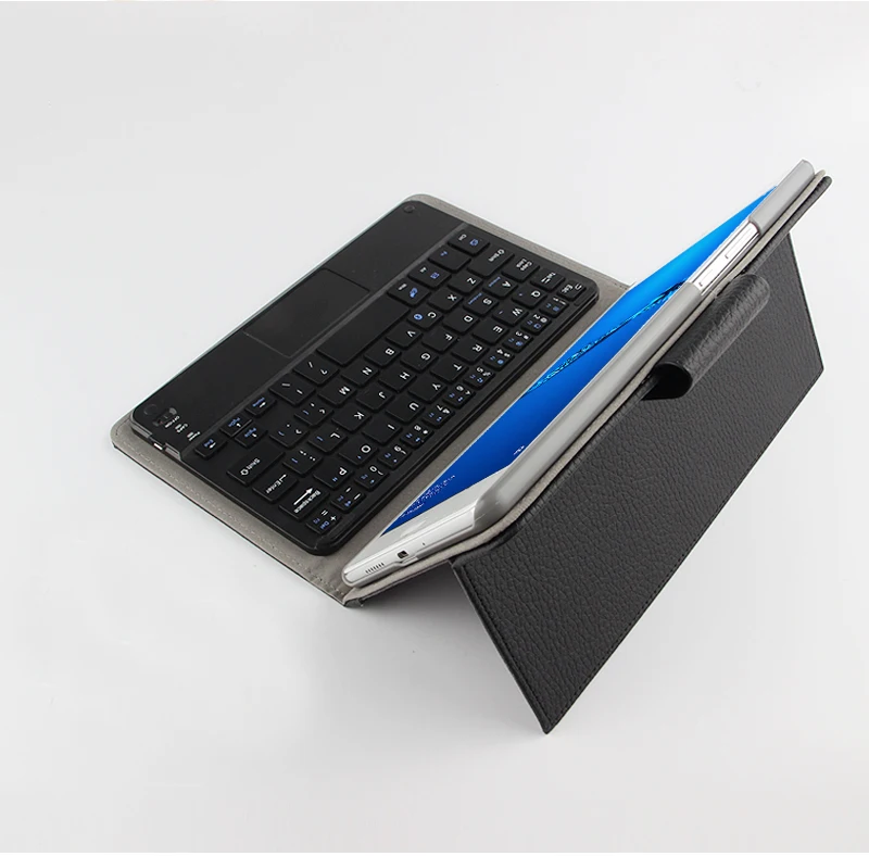 Кожаный чехол со съемной беспроводной Bluetooth клавиатурой и подставкой для Huawei