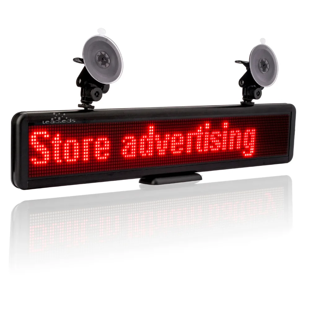 12v Led Car Sign Scrolling advertising Message Display Board Multi-purpose Programmable Rechargable Built-in Battery