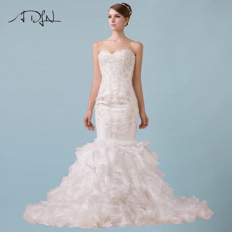 ADLN 2019 кружевные свадебные платья русалки Vestido De Novia милые Robe mariee сексуальное