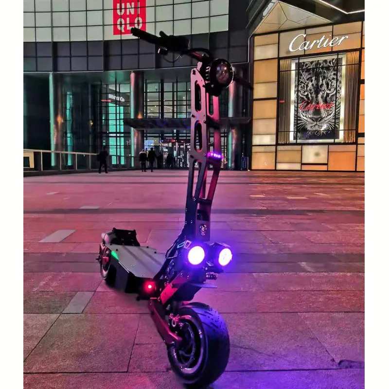 62 в 3200 Вт Электрический Скутер 1" Ховерборд Kart 9 см Fat Tire передние и задние два мотора колеса складной электрический скейтборд LG аккумулятор