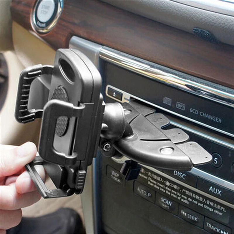 360 градусов вращение Универсальный Автомобильный CD слот Держатель Телефона