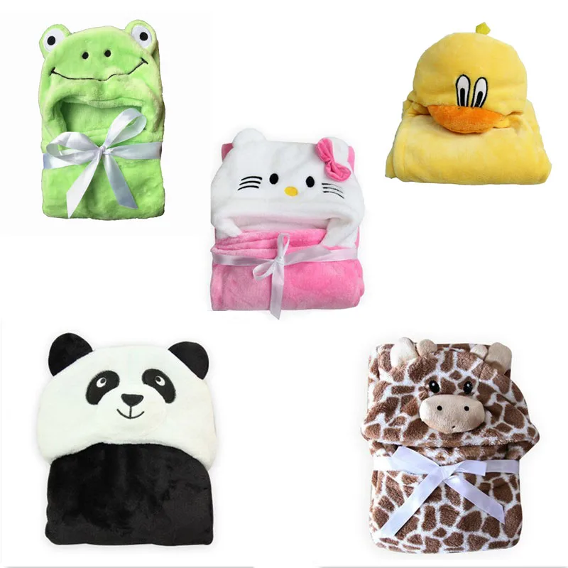Полотенца с капюшоном на весну и осень розовый KT/coffee Cow/Panda/лягушка/желтая утка фланелевый плащ монолайер