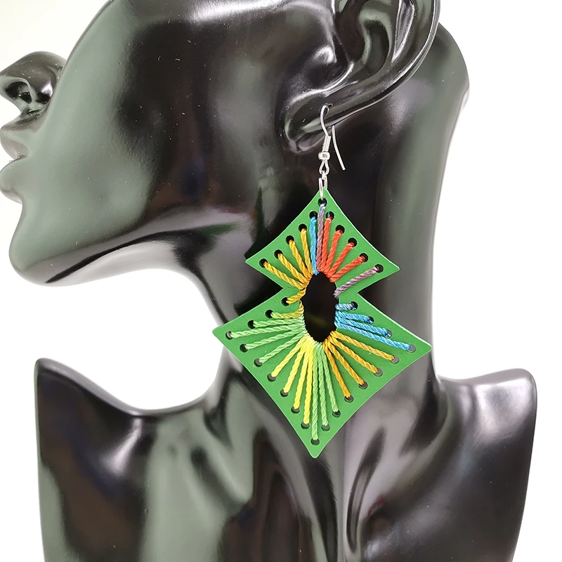 YD &amp YDBZ ромб модные висячие серьги женские яркие цветные геометрические