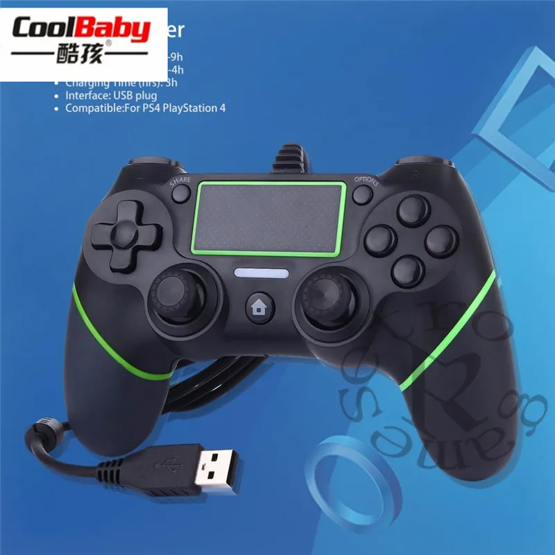 USB проводной контроллер для Sony PS4 Playstation 4 2 анти шок джойстик игровые с 1 8 м