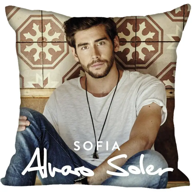 Новое поступление квадратные атласные наволочки Alvaro Soler с принтом Наволочки на