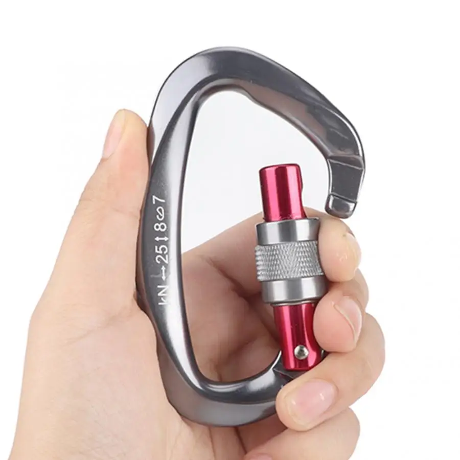 25KN открытый альпинистский крючок алюминиевая d образная Пряжка подвесной брелок