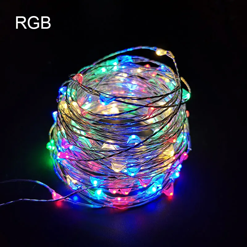 1 м/2 м/3 м/5 м/10 м водонепроницаемые Серебристые Проводные светодиодные гирлянды