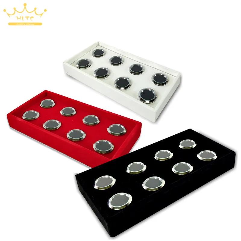 

Dismountable 8 Slot Diamond Accessories diamond Boxes Jewelry Cases Storage Organizer Tray 11*22 CM