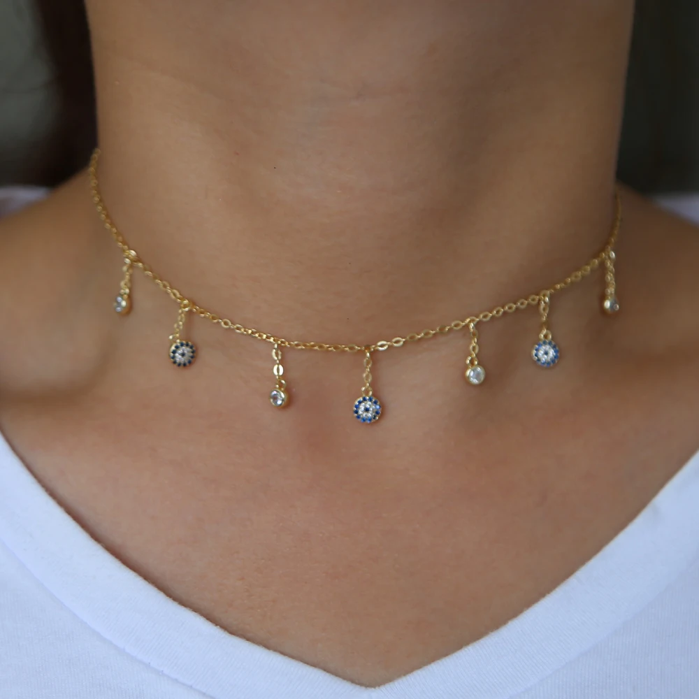 Женское Ожерелье золотистого цвета Очаровательное ожерелье в форме капли с