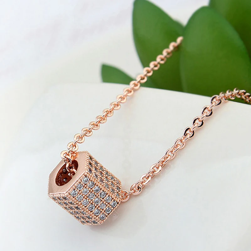 2017 Новая мода ожерелье женщины роскошные AAA циркон Micro вставить Свадебное