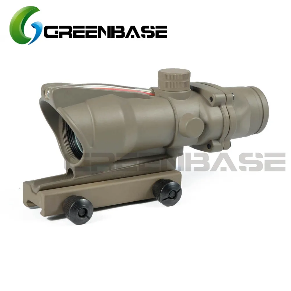 Greenbase ACOG Стиль 1x32 Red Dot прицел голографический волоконно-оптический коллиматорный