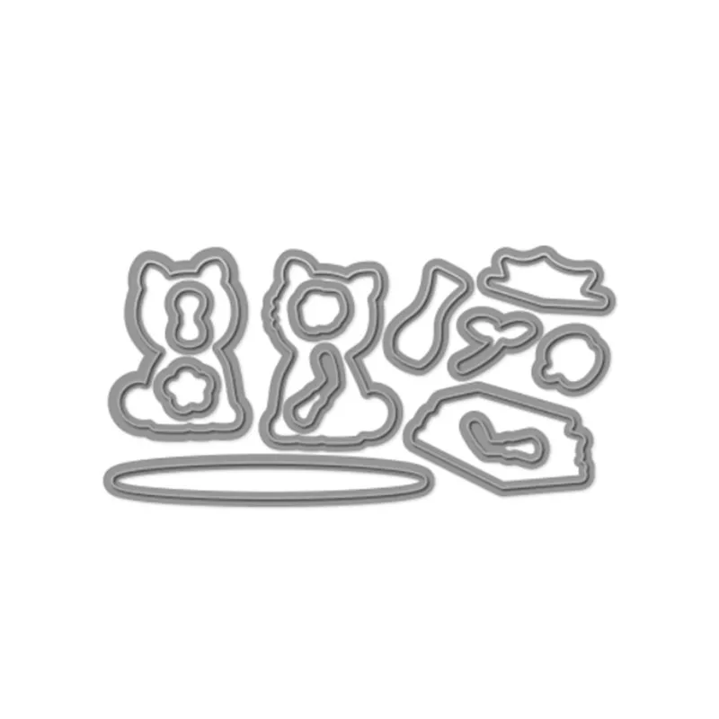 Naifumodo Kitty Штамповка для скрапбукинга изготовление подарочной бумаги