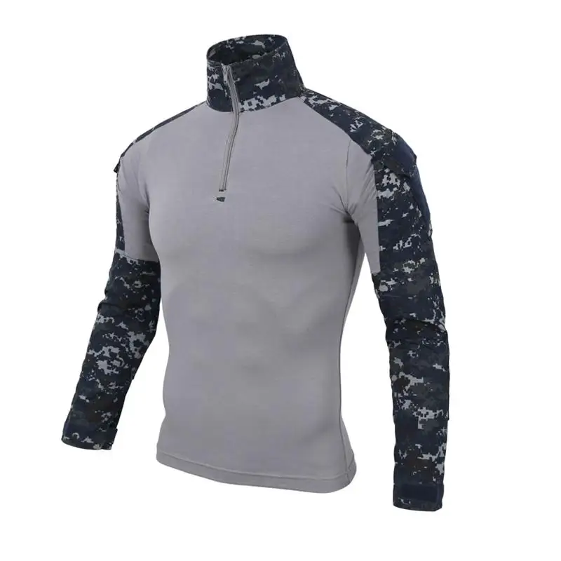Zuoxiangru gear камуфляжная армейская Футболка мужская RU солдатская Боевая тактическая футболка военная сила Мультикам камуфляжная футболка с длинным рукавом - Цвет: 16