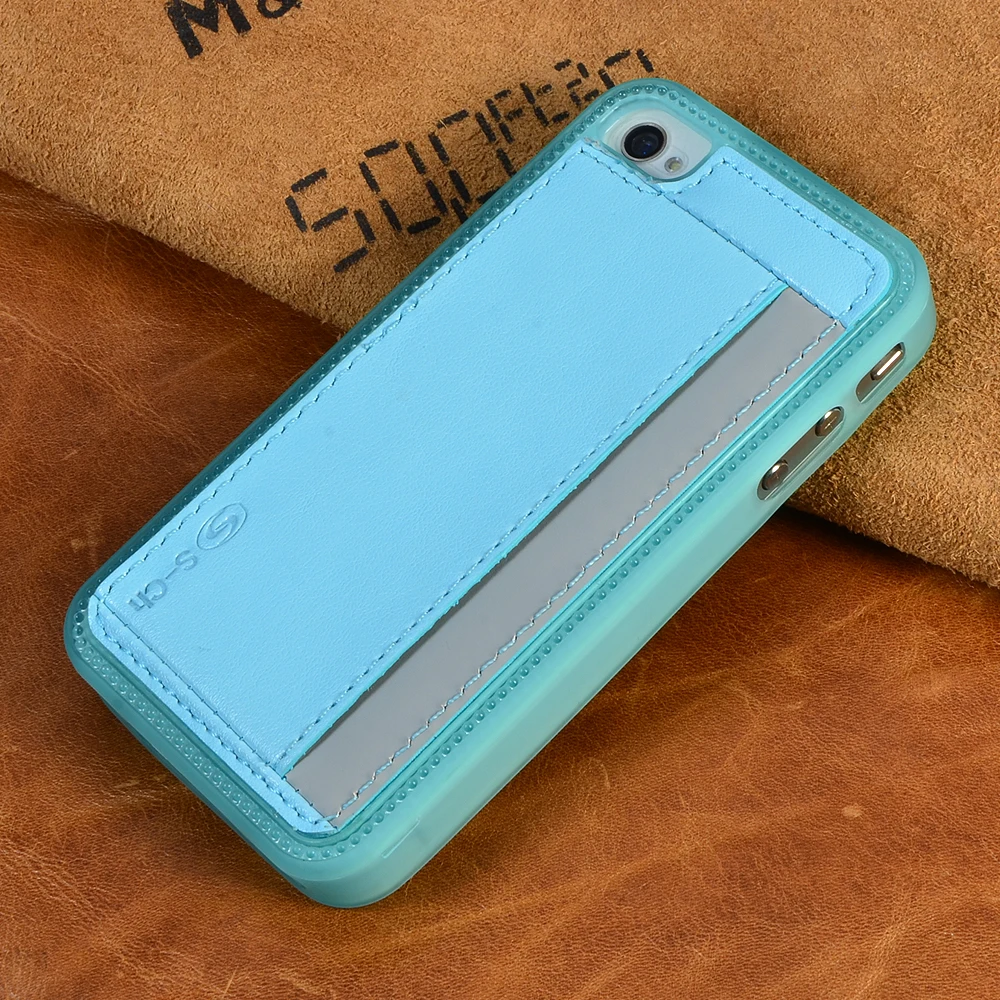 Модный чехол из искусственной кожи для Apple iPhone 4 4S задняя крышка сотовых телефонов