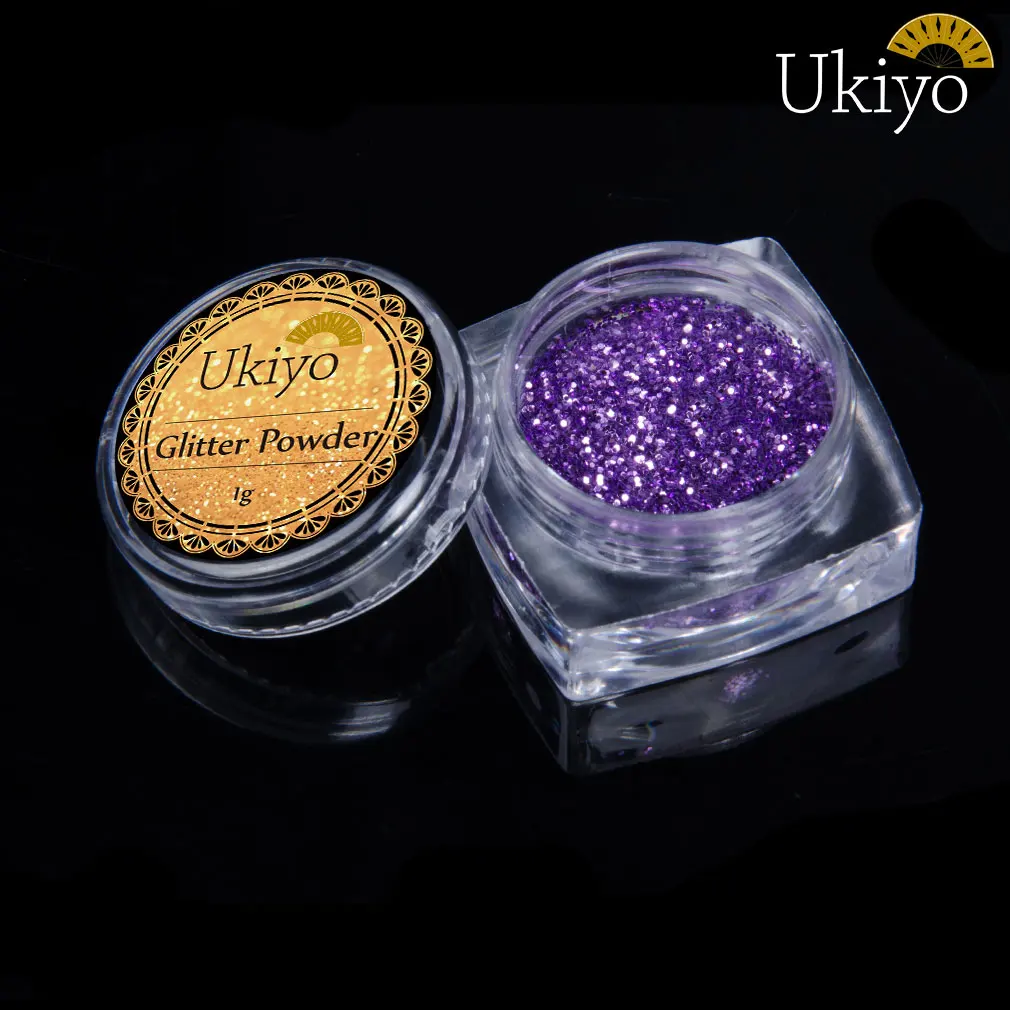 Ukiyo 1 шт. пудра-Глиттер для ногтей художественные украшения из акрила Порошковая наклейка Блестящие Блестки хромированный ноготь Dip пудра с пайетками