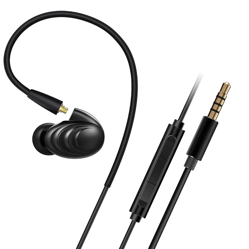 FiiO F9 сменный провод тройной Драйвер Гибридный Динамический HIFI наушники-вкладыши 2,5 мм 3,5 мм разъем с микрофоном съемный два кабеля