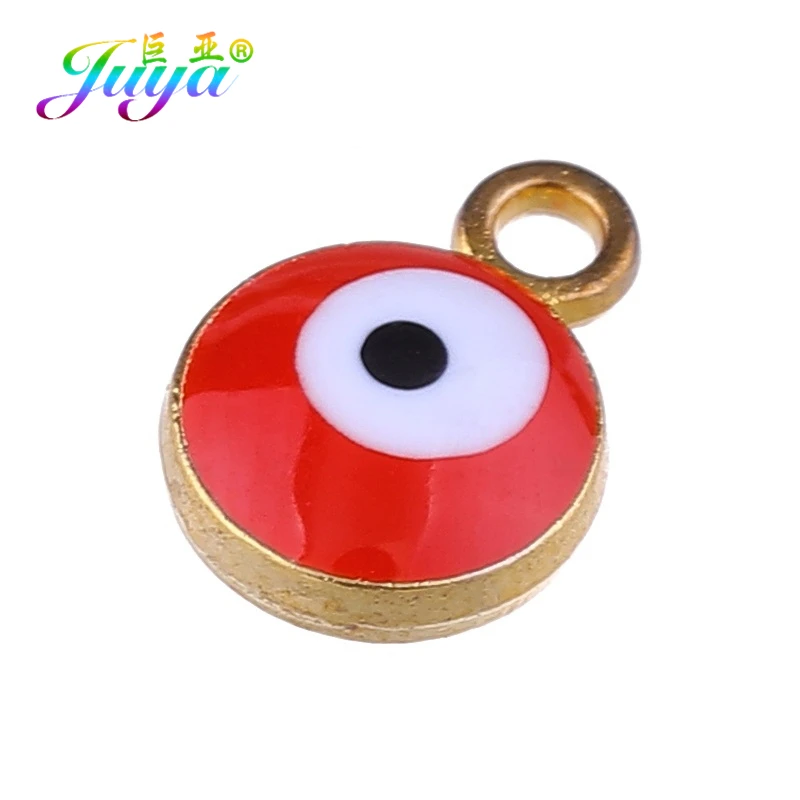 30 Pieces As Photo Juya DIY турецкие ювелирные изделия компоненты ручной работы Красочные Lucite Эмаль Подвески сглаза кулон для женщин мужчин классические ювелирные изделия - Окраска металла: 30 Pieces As Photo