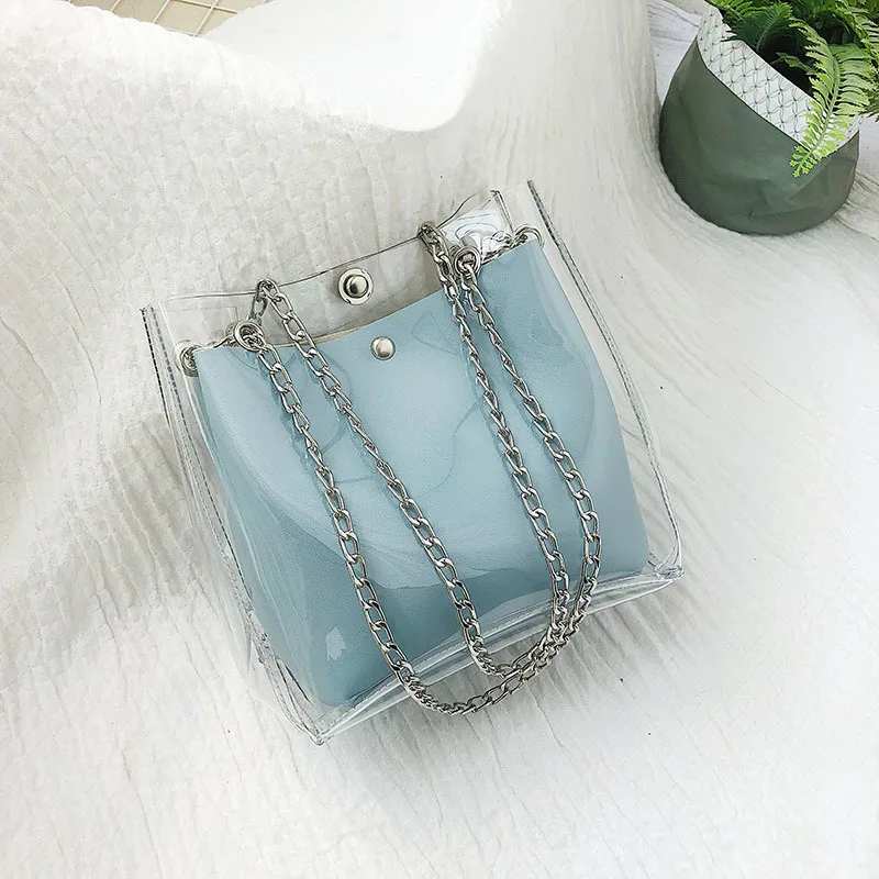 Прозрачная сумка через плечо Маленькая женская сумки мессенджеры для женщин 2019