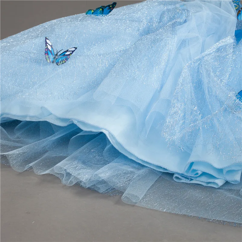 Princess Cinderella Dress for Girls Long Sleeve Sandy Cosplay Fancy Party Christmas Costume Holiday Grown | Детская одежда и обувь