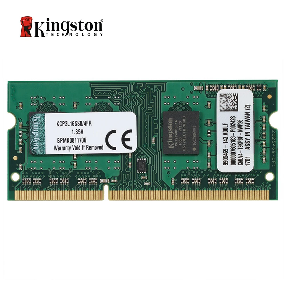 Оперативная память для ноутбука Kingston 4 Гб DDR3L 1600 МГц 1 35 в (KCP3L16SS8/4)|Оперативная