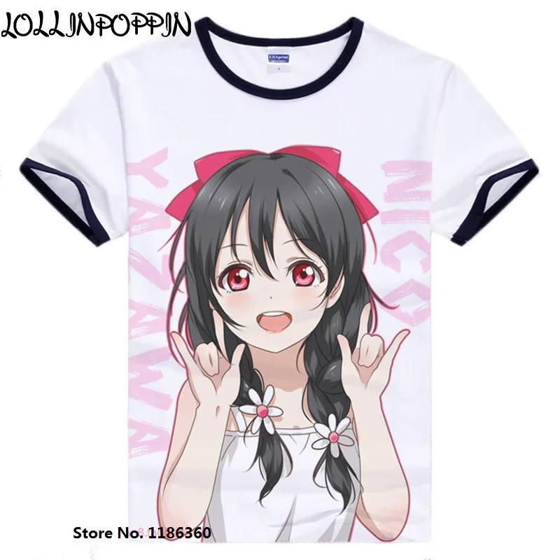 Аниме Love Live! Футболка с коротким рукавом Lovelive школьный идол проект футболки