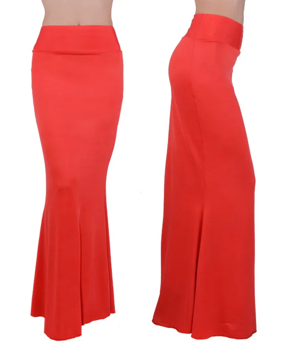 Women High Waist Long Cherrykeke Milk Wire Skirt Red Black White Yellow Blue Brown Multy Color Woman Clothes Hot | Женская одежда