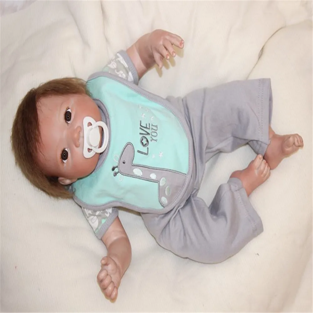 19 дюймов 48 см силиконовые куклы для новорожденных реалистичные милые