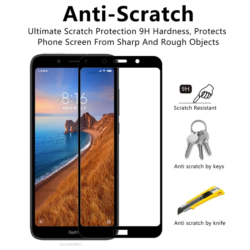 Закаленное стекло с полным покрытием для xiaomi Redmi 7A Защита экрана Xiomi 7a 7 a redmi7a