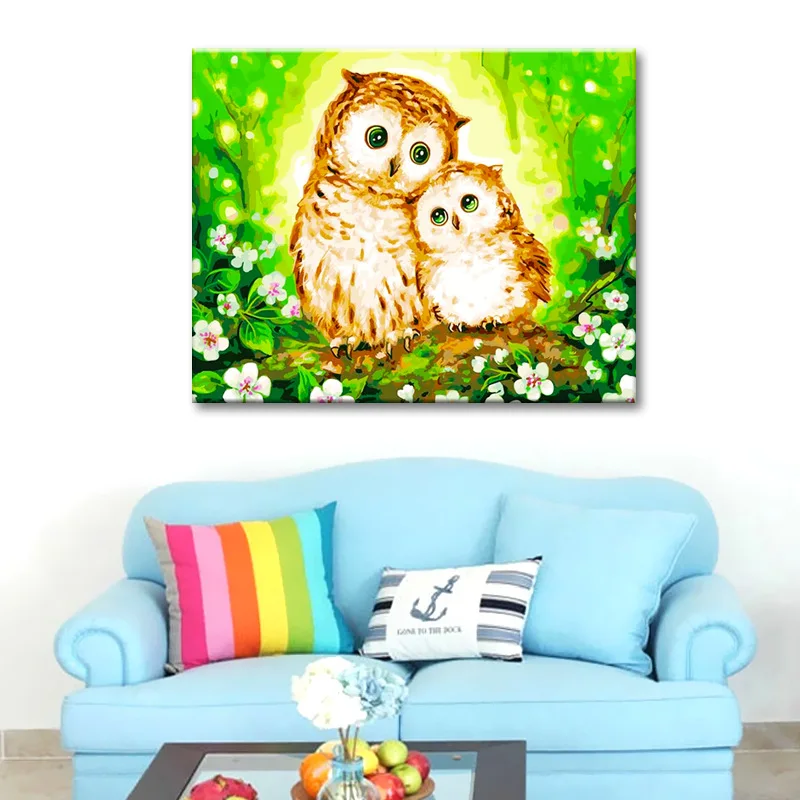 Алмазная живопись с совами CAMMITEVER вышивка крестиком мозаика животными|Алмазная и