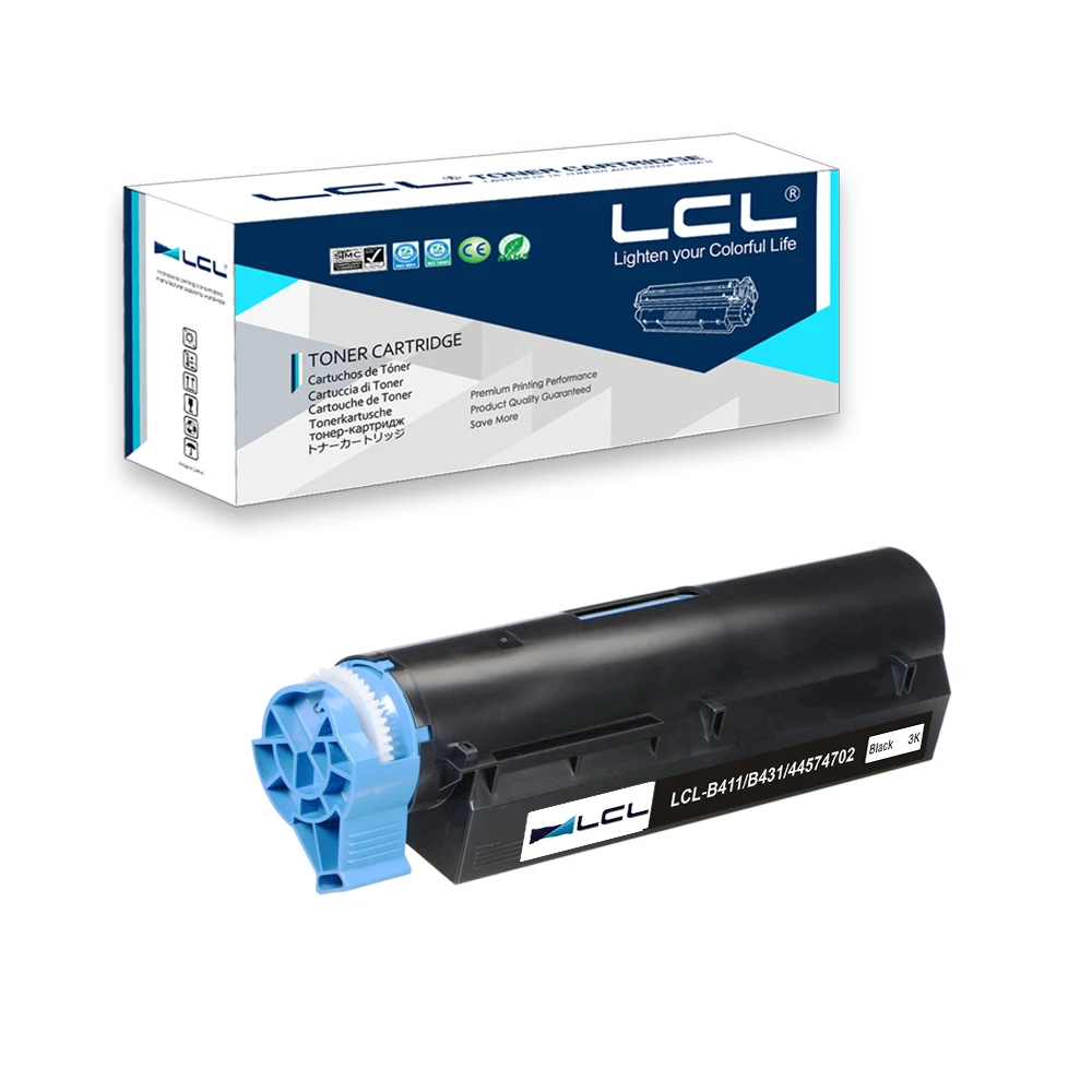 LCL B411 B431 44574702 (3000 страниц) 44574701 (1 упаковка черный) Тонер картридж совместимый для OKI