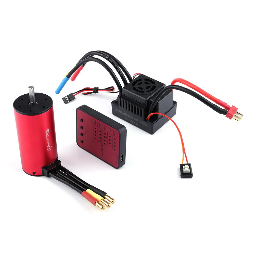Водонепроницаемый S3674 2650KV Бессенсорный бесщеточный двигатель 120A ESC с карточкой