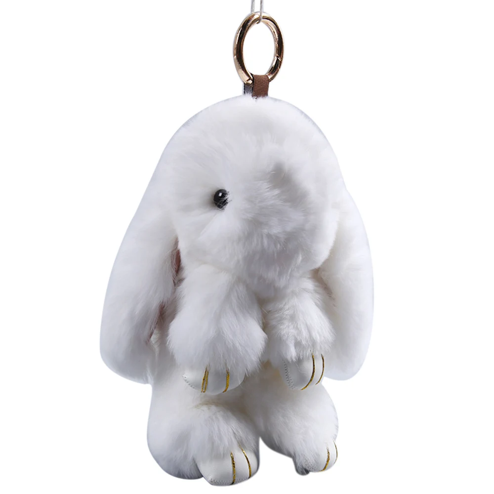 Милая пушистая меховая Кукла Кролик плюшевый помпон мягкий мультяшный кролик