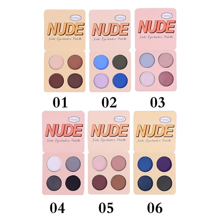 Новый бренд тени Водонепроницаемый Shimmer пигменты 4 цвета матовая минералы