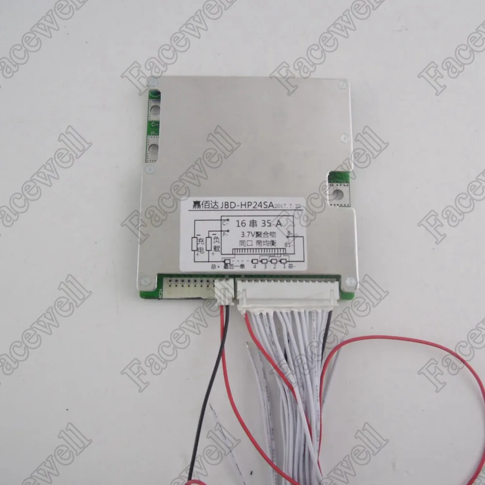 Бренд bms 60v 35A 16S smart BMS литиевые аккумуляторы PCM 3 7 v литий ионные для 1200w 2000w|cell|cell pack |