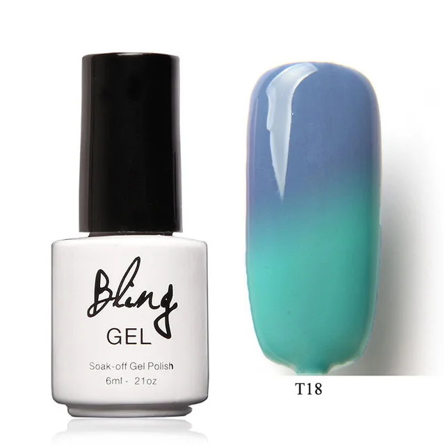 T18 FOCALLURE, модный гель для ногтей, 6 мл, температурный цвет, меняющий цвет, цветной гель для ногтей, замачиваемый Светодиодный УФ-гель, долговечный Гель-лак для ногтей - Цвет: T18