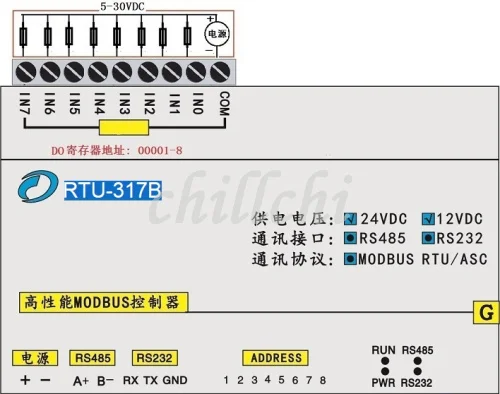 Транзисторный переключатель изолированный цифровой модуль ввода количества MODBUS