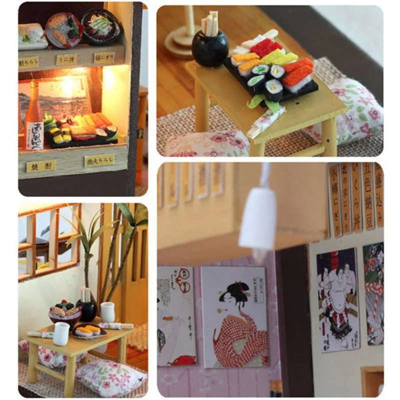 Hoomeda DIY деревянный кукольный домик миниатюрные игрушки с светодиодный Чехол для
