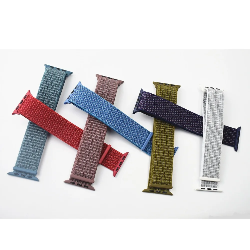 Спортивная петля ремешок для Apple Watch band 42 мм 38 iWatch 4 44 40 нейлоновый браслет watch 3 2 1