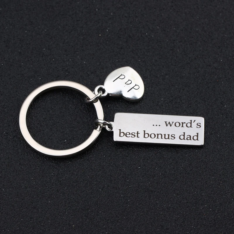 Брелок в виде сердца из нержавеющей стали с гравировкой Лучший мире бонус папа