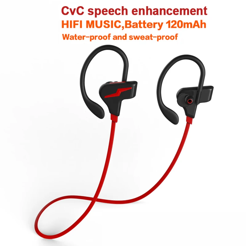 Chekenow bluetooth headphones IPX7 waterproof wireless headphone sports bass earphone with mic | Электроника