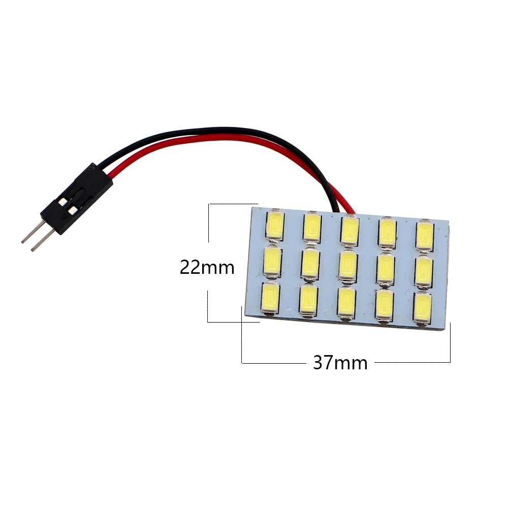 YM E-Bright 2 шт Светодиодный светильник 5730 15 SMD светодиодный s 12V DC с T10 фестон-адаптер