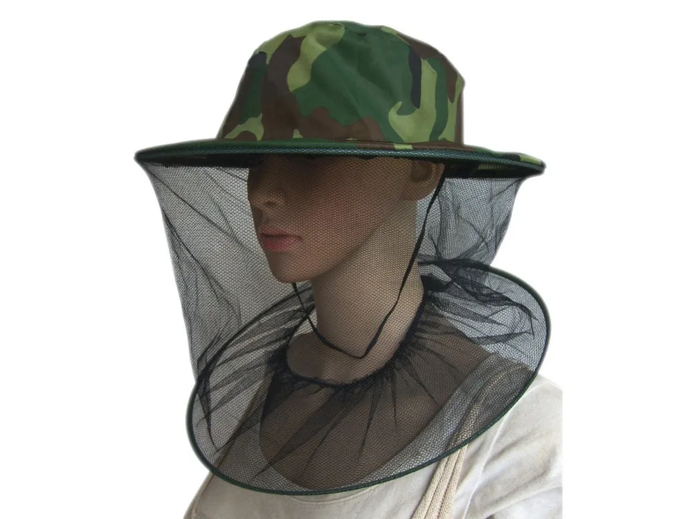 3pcs/Lot Camouflage Beekeeper Hat with Mesh Veil Bee Fishing Jungle Repellent Mosquito Small Hole Head Net | Аксессуары для одежды