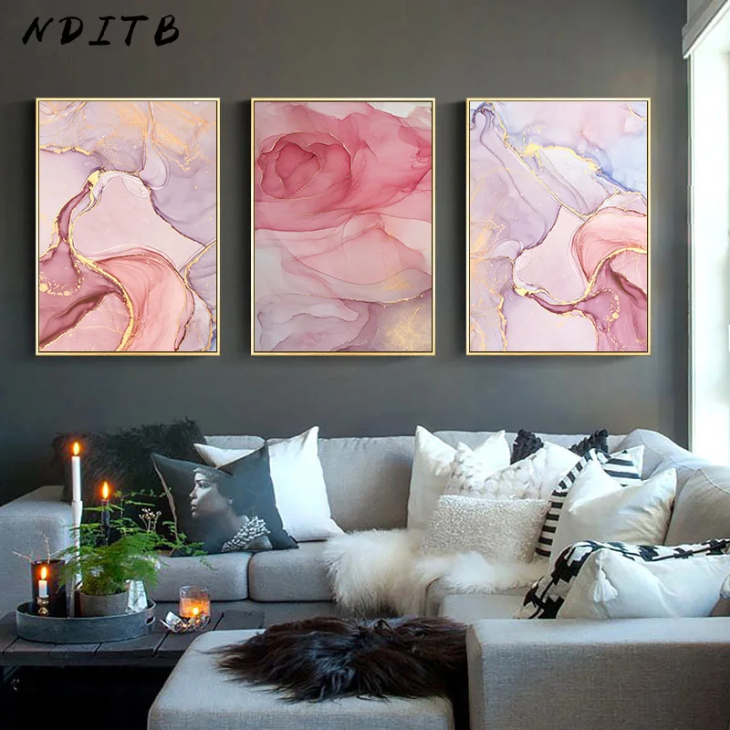 Настенный плакат на холсте в скандинавском стиле абстрактная мраморная текстура