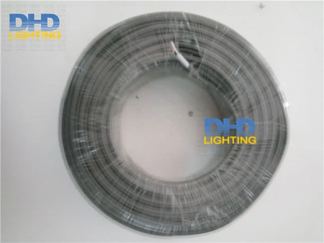 

Grey color 100M/roll White&black inside core 2coresX0.82mm UL certificate fabric wire Vintage textile electrical cable wire