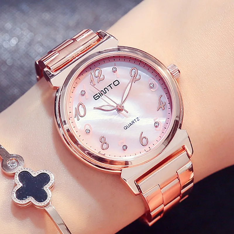 Часы Для женщин золотыми стразами модные наручные Женский Кристалл женская