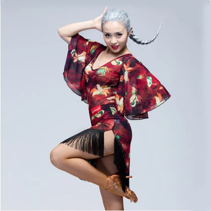 Платье для латинских танцев женское сексуальное Бальное танго латинские рубашки