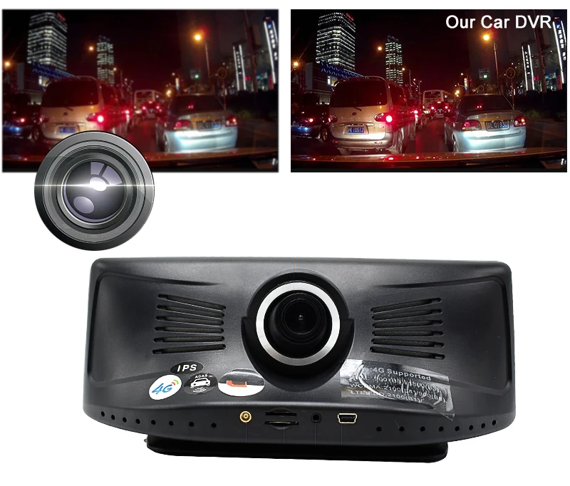 8 &quot4G Автомобильный видеорегистратор камера Android dashcam GPS навигация ADAS Full HD 1080P с