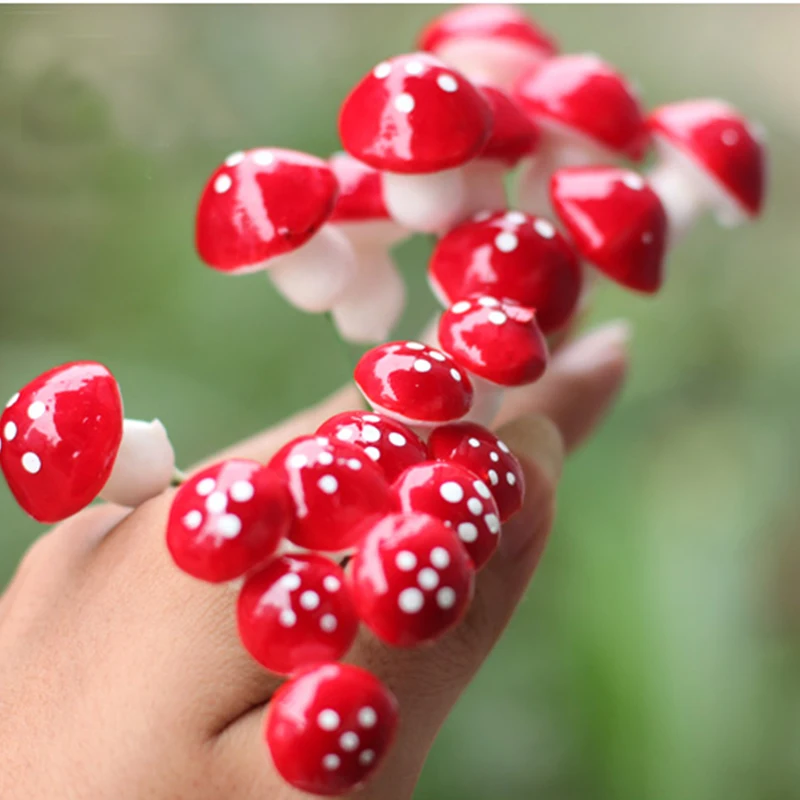 Миниатюрные Горшки для растений 100 шт. мини милые пенный гриб сказочный сад Декор