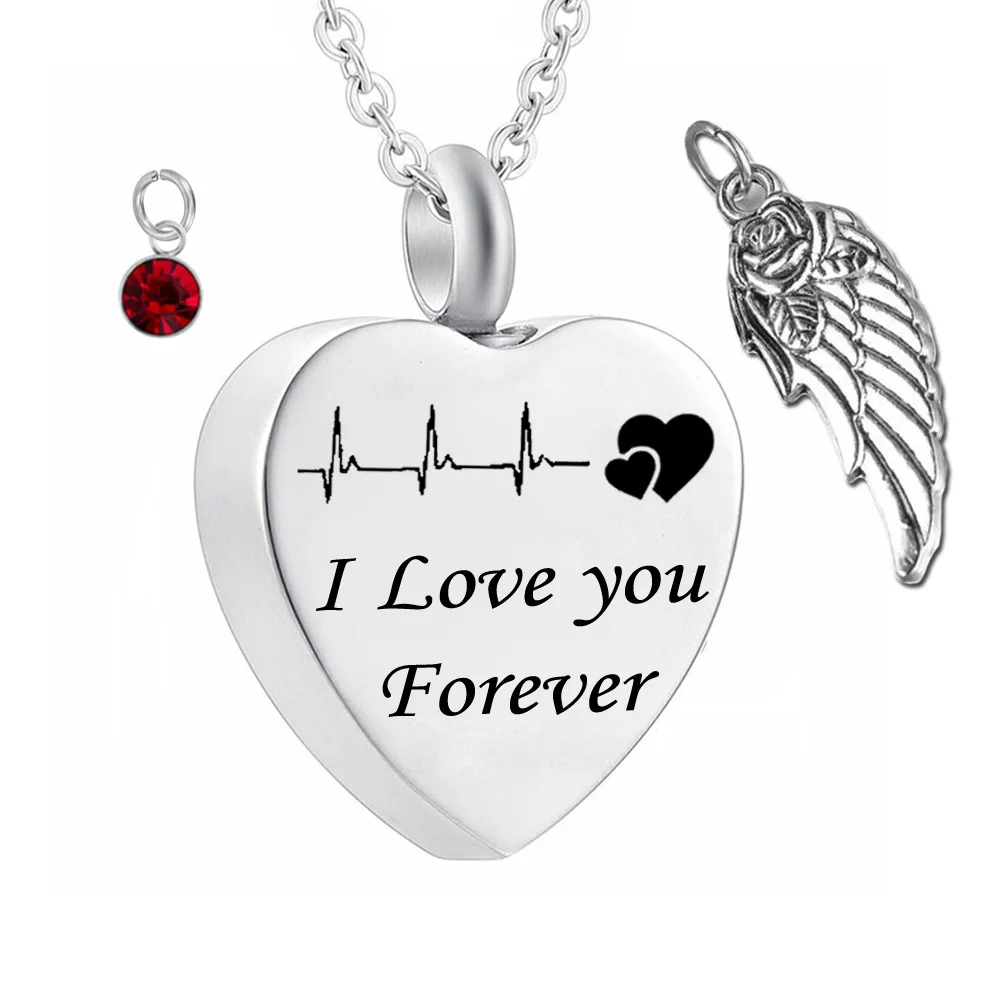 I love forever камень рождения кристалл мемориал ожерелье для праха кремации