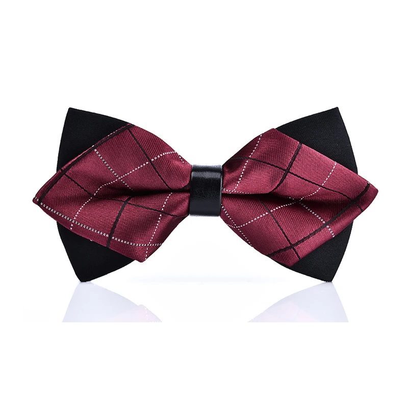 Мужской галстук-бабочка черный/красный аксессуар для делового костюма свадебной